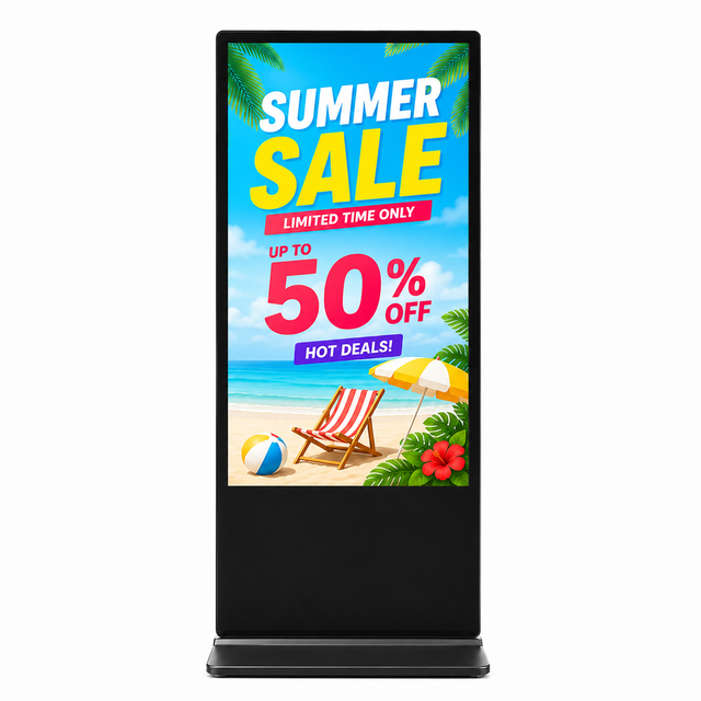 55" Manufacturer Stock Indoor Advertising Display Screen Android Touchscreen Kiosk Digital Signage and Displays for Advertising