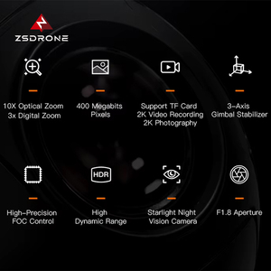 Caméra de suivi intelligent SIYI ZR10 EO/IR avec nacelle électro-optique, construction métallique, rotation à 360°, télécommande sans fil et suivi de visage - Product Image 6