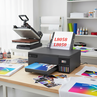 Imprimante Jet d'Encre de Transfert par Sublimation Semi-Automatique de Bureau A4 Wi-Fi 6 Couleurs à Tête XP600 pour Cartes d'Identité PVC, Compatible EPSON L805/L8058/L8050