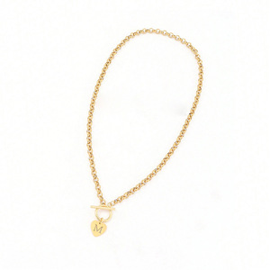Nuevo Collar Chapado en Oro <span class=keywords><strong>de</strong></span> 18K con Forma <span class=keywords><strong>de</strong></span> <span class=keywords><strong>Corazón</strong></span> 2026, <span class=keywords><strong>de</strong></span> <span class=keywords><strong>Acero</strong></span> Inoxidable con Cuentas Gruesas <span class=keywords><strong>de</strong></span> Letras y Dijes, Gargantilla <span class=keywords><strong>de</strong></span> Moda para Mujer - Product Image 5