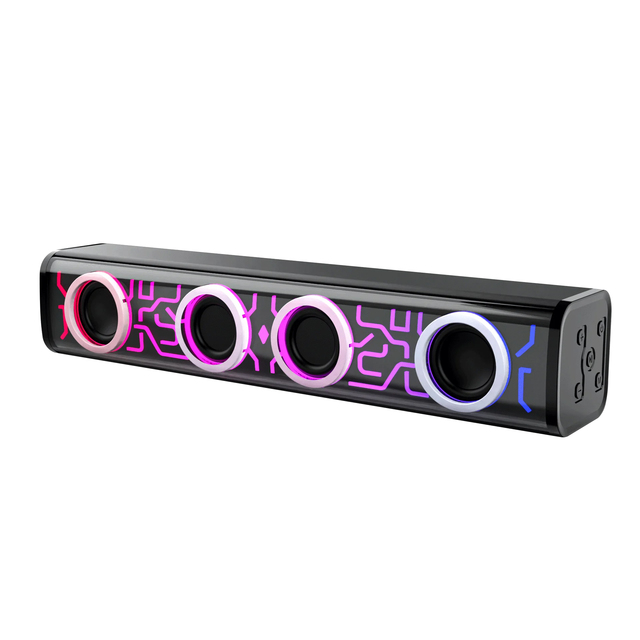 Powerful Outdoor Activities Soundbar with for 5.3 Wired/Wireless RGB Lights Metal Cabinet up to 10W Output