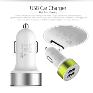 Chargeur de voiture en aluminium à double port USB 12V 24V, charge rapide adaptative - Product Image 3
