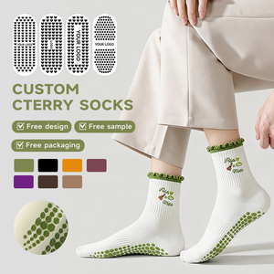 Chaussettes antidérapantes à cinq doigts pour femmes, yoga, pilates - Chaussettes mi-mollet avec grip, respirantes, pour sports d'été - Product Image 1