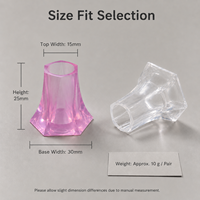 Protège-talons pour chaussures de danse à talon aiguille Hoersun, en TPU transparent, pour la herbe, base large hexagonale, vente en gros pour mariages, direct usine