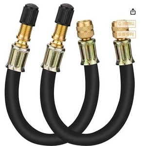 Tuyau de raccordement multi-usages pour pneus de voiture, en plastique noir, pour gonflage rapide, tube d'extension, valve de gonflage - Product Image 1