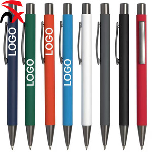 Stylo bille en aluminium avec logo personnalisé, gravure laser, encre noire, idéal pour cadeaux de bureau - Product Image 1