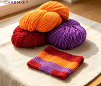 Factory Price 100g 100% Acrylic Dyed High Strength Soft Yarn for Hand Knitting Sewing