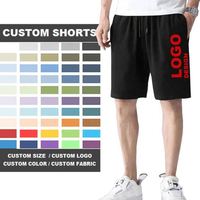 Short d'entraînement cargo pour hommes avec logo en relief 3D pour l'été Short de survêtement en coton personnalisé pour garçons
