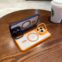 Coque de téléphone à fenêtre coulissante pour objectif avec support et protection d'appareil photo pour iPhone 11 12 13 14 15 16 17 18 Pro Max