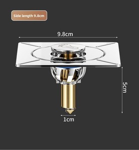 Siphon de sol moderne et minimaliste en cuivre anti-odeur pour la rénovation des toilettes et des égouts - Product Image 2