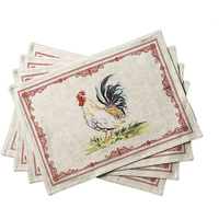 Sets de table rectangulaires en tissu imprimé floral vintage bohème pour mariage, restaurant, salle à manger