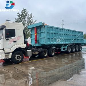 BAI PING Venta directa de fábrica de camión volquete trasero de <span class=keywords><strong>4</strong></span> <span class=keywords><strong>ejes</strong></span> 30-45m ³ y semirremolque volquete querido con función de inclinación - Product Image 5