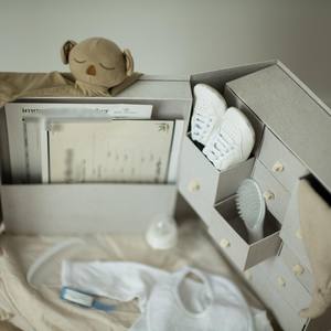 Scatola Regalo per Neonati in Tessuto con Doppia Apertura, Cassetto Portaoggetti per Gioielli, Calendario dell'Avvento per <span class=keywords><strong>Ricordi</strong></span>, Scatola Ricordo per Bambini - Product Image 4