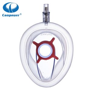 Pasokan medis bedah masker anestesi transparan Pvc lembut nyaman dengan katup Periksa - Product Image 4