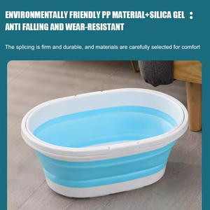 <span class=keywords><strong>Cubo</strong></span> de Plástico <span class=keywords><strong>Plegable</strong></span> para Trapeador <span class=keywords><strong>con</strong></span> <span class=keywords><strong>Escurridor</strong></span>, <span class=keywords><strong>Cubo</strong></span> Ovalado para Agua - Product Image 6