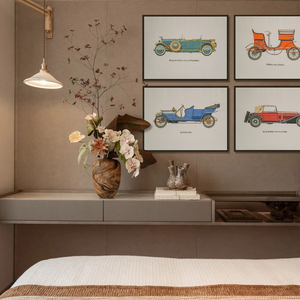 <span class=keywords><strong>Vintage</strong></span> classico ricamo <span class=keywords><strong>auto</strong></span> pittura senza tempo di arte automobilistica per lo studio di sofisticati gentiluomini decorazione d'interni pittura - Product Image 4