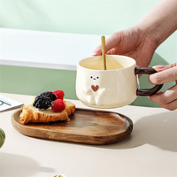 Harmony Haute Qualité En Gros Café Lait Sourire Visage Tasses Thé De L'après-midi Style Mignon Tasses Café En Céramique