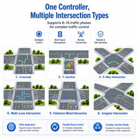Contrôleur intelligent de signalisation routière, système de gestion des intersections connecté, armoire extérieure IP65, grossiste en sécurité routière