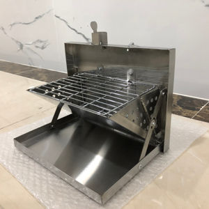 Mini Parrilla de <span class=keywords><strong>barbacoa</strong></span> al aire libre personalizada, maletín portátil, estilo de acampada, plegable, de carbón - Product Image 1