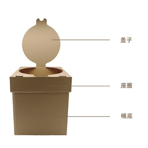 Toilette portable pliable pour extérieur, camping d'urgence, couleur kaki EM-20345 - Product Image 3