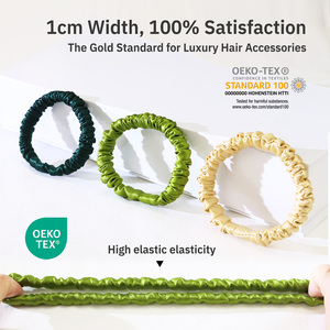 Silk <strong>Scrunchies</strong> Rubber Head <strong>Bands</strong> Elastic Hair Tie for Women Girls Hair Accessories Satin Silk Hairbands Flower Headpiece - Product Image 5