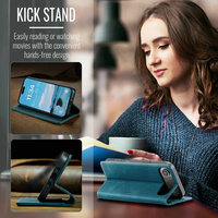 Étui de téléphone magnétique à rabat pour 17/16/15/14 Pro/Pro Max avec logo personnalisable, protection RFID et porte-cartes