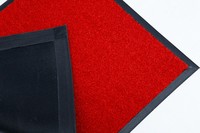 Maßgefertigte Schwerlast-Gewerbe-Teppichmatte - Nylonflor mit PVC-Rücken, Rote Eingangsmatte für Innen- und Außenbereich, Rutschfest und Langlebig