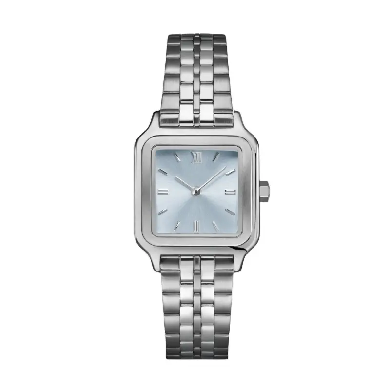 Reloj de mujer logotipo personalizado minimalista pulsera de acero inoxidable cuarzo cuadrado señoras niñas relojes de mujer
