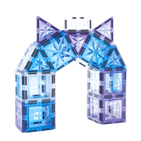 100 Juegos de Bloques de Construcción Magnéticos de Plástico, los Más Resistentes, Marca Personalizada, Dimensiones 44.5x30.5x8.5cm para Magnéticos