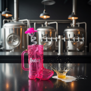 Bicchierini Personalizzati a Forma di Stivali da Cowboy, Bicchierini a Forma di Stivali da Cowgirl, Bomboniere per Addio al Nubilato, Bicchierini Nash Bash - Product Image 1