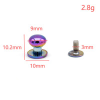 Cloxy Accessoires de maroquinerie DIY : Rivets à tête ronde à visser, Clous à tête sphérique, Rivets à tête de clou, Rivets arc-en-ciel Sam Brown