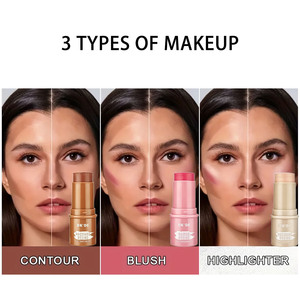 Stick de contouring hautement pigmenté, blush, illuminateur, formule imperméable, longue tenue, lisse et non grasse pour les joues, les lèvres et les yeux - Product Image 6