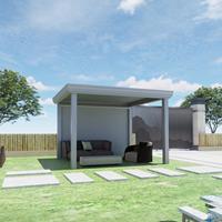 Pergola à lames orientables en aluminium, livraison rapide pour les barbecues et repas en plein air