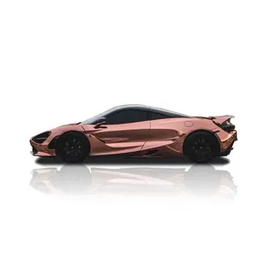 Cor do carro Mudar Proteção Film Galvanizar Metal Chrome Rose Gold Paint Tampa Plástica Para Carro Switchable