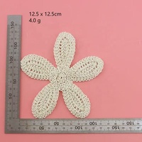 Applique florale en coton abricot multi-tailles, imitation crochet fait main, motif ajouré, pour embellissement de vêtements et chapeaux, de luxe, à coudre