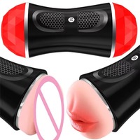 Godet de masturbation à double tête, masseur de prostate masculin, masturbateur masculin, appareil d'exercice pour l'étirement pénien