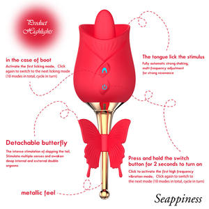 振動マッサージ膣プッシーシミュレーション舌舐め吸うオーラルミニバイブレーター女性のための大人のおもちゃ - Product Image 5
