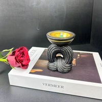 Diffuseur d'aromathérapie de brûleur d'encens de lampe de parfum en céramique portatif de luxe pour des ornements de Cendant d'Arabie du Moyen-Orient d'utilisation de bureau