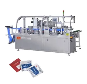Full automatic square packaged wet tissue 4 side sealing machine single piece alcohol swabs or alcohol pad wrapping machine