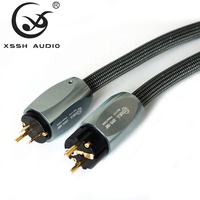 Câble d'alimentation haut de gamme en cuivre sans oxygène YIVO XSSH, prise plaquée or standard US/EU, gaine en PVC pour voiture, enceintes et home cinéma