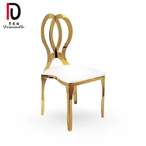Высококачественные свадебные стулья из нержавеющей стали, бархатные подушки с золотой бабочкой, стул