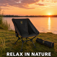 Chaise de camping pliante moderne pour l'extérieur, en alliage d'aluminium 7075, tissu Oxford, hauteur réglable sur 3 niveaux, sac de rangement portable, 200 kg