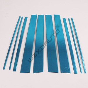 WZXD Exterior Steel <b>Window</b> Pillar Posts Trim <b>Cover</b> Set Pillars <b>Cover</b> for Land Cruiser FJ120 2003 2006 2009 - Product Image 2