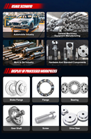 Mesin Bubut CNC Presisi Spindle Kecepatan Tinggi 30~2500RPM untuk Pembubutan Cepat Bagian Logam Kecil