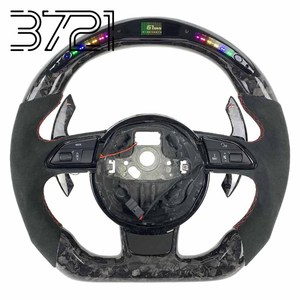 Volant sport en fibre de carbone avec écran LED et palettes de changement de vitesse pour Audi A3 A4 A5 A6 A7 RS3 RS4 RS5 RS6 RS7 B8 - Product Image 1