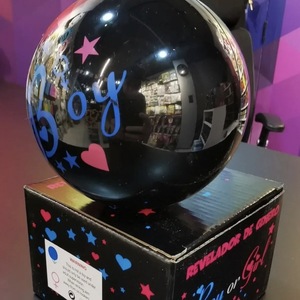 Nouveauté : Ballon de révélation du sexe de 12 cm, œuf surprise garçon ou fille avec confettis roses et bleus pour les fournitures de fête de baby shower - Product Image 5