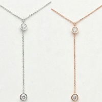 Collier pendentif classique en diamant de laboratoire taille brillant, plaqué or blanc, jaune ou rose 14K 18K, bijou de fiançailles solitaire unisexe