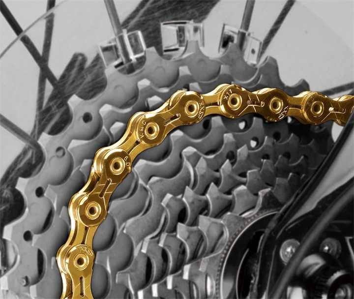 KMC X11 X11EPT X11EL X11SL 1 2 x11 128 10 Speed 118 Links Anti Rust Gold