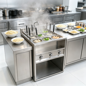 Cuiseur à nouilles à gaz haute pression 2800Pa, cuiseur à pâtes en acier inoxydable robuste, chauffage rapide, appareil multifonctionnel pour la cuisson des nouilles - Product Image 3