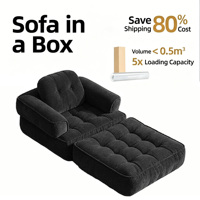 Ensemble de canapé-lit modulaire pliable personnalisé en velours côtelé, rembourré en éponge, compressé sous vide, chaise de sol tatami pour petit appartement
